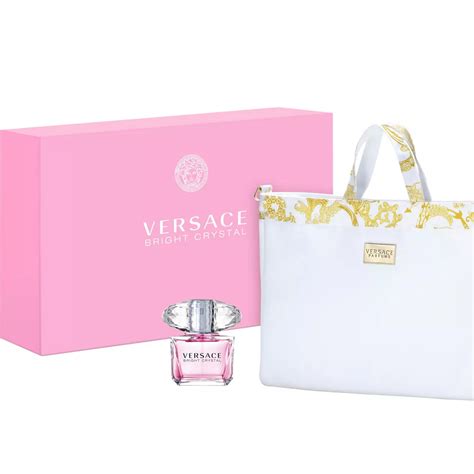 versace perfume set with bag